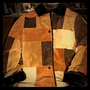 Dennis Basso Suede Leather Coat